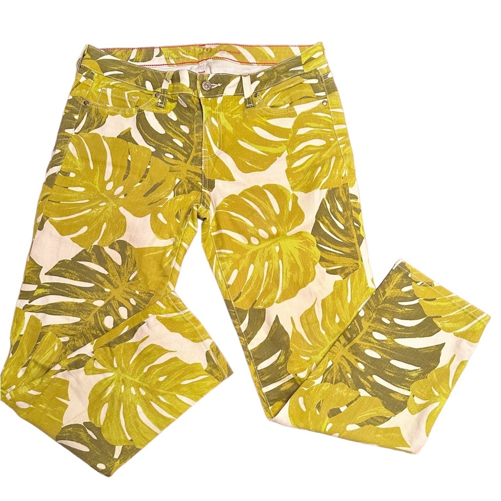 Host 🎉Pick! Kate Spade Brooke Street Havana Leaf Skinny Ankle Jeans 🌴